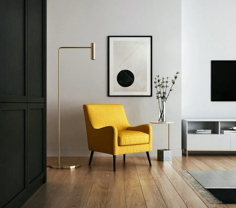 Warm modern wooden furniture